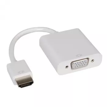 HDMI-VGA-adapterkabel, HDMI ST - VGA BU 0,15 m, 0,15 m, VGA D-Sub, HDMI Type A standaard