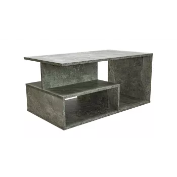 Salontafel Top e Shop PRIMA BETON, vrij gevormd blad, taupe, 900×510×430 mm, 1 poot