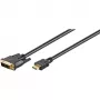 Wentronic Goobay HDMI™ / DVI-D-kabel, zwart, 3 m - 19-polige HDMI™-stekker>DVI-D (18+1) stekker (51581)