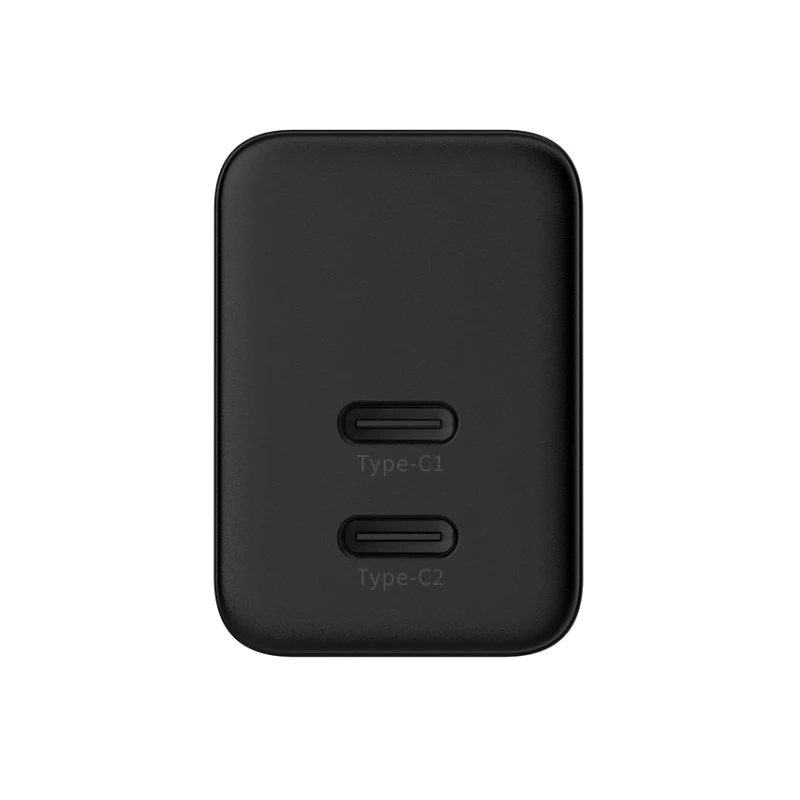 Crong wandlader Ultra Compact GaN 35W PD 3.0 2x USB-C (zwart)