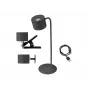 Beper P201UTP304 oplaadbare LED-lamp met magnetische voet, klem en wandbeugel, 2,3 W, dimbaar, zwart