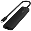 Satechi 7-in-1 USB-C slim multiport adapter Ethernet (USB-C PD, 2x USB-A, HDMI 4K, Ethernet, kaartlezer micro/SD) (zwart)