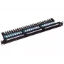 Alantec PK013 patchpaneel 19" 1U, 24x RJ-45, Cat5e UTP, LSA, met plank, zwart