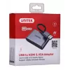 UNITEK V1304A videokabel-adapter 0,15 m USB Type-A HDMI + VGA (D-Sub) grijs