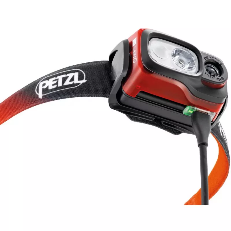 Petzl SWIFT RL zwart, oranje, wit hoofdlamp LED