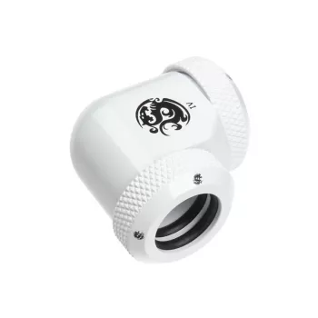 BitsPower Multi-Link 90° adapter voor 2x 12mm AD fittings — wit (BP-DWE90DML)