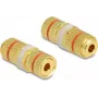 Kabelverbinder DeLOCK 64143 2 x busklem goud rood