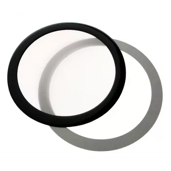 Stoffilter DEMCiflex 120 mm rond, zwart/wit voor behuizingsventilatoren en ventilatieopeningen