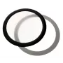 Stoffilter DEMCiflex 120 mm rond, zwart/wit voor behuizingsventilatoren en ventilatieopeningen
