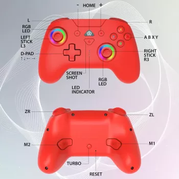 Subsonic draadloze LED-controller rood voor Switch