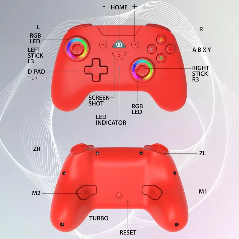 Subsonic draadloze LED-controller rood voor Switch