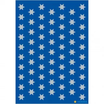 HERMA sterren 6-puntig zilver papierstickers 8 mm permanente lijm 201 stuks