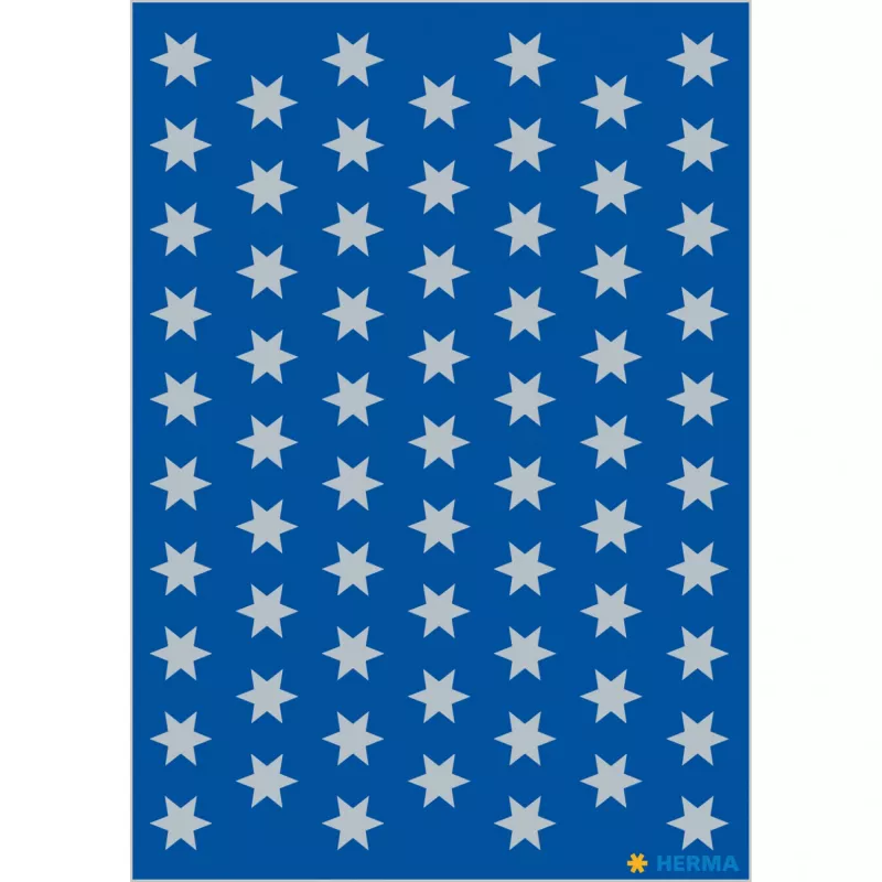 HERMA sterren 6-puntig zilver papierstickers 8 mm permanente lijm 201 stuks