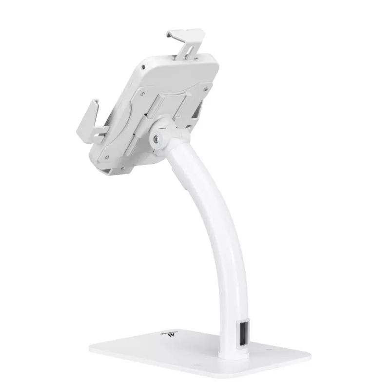 Tablet-bureau-/muurbeugel MACLEAN MC-468W, wit, voor 7,9–11 inch tablets, klem- en montageset, kantelbaar