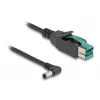 DeLOCK PoweredUSB-kabel stekker 12 V naar DC 5,5 x 2,5 mm stekker haaks 1 m
