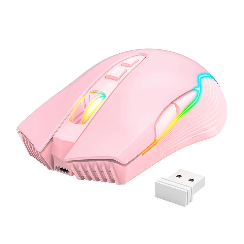 Gaming-muis Onikuma CW905 roze 2.4G draadloos