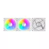 Behuizingsventilator Darkflash Gauss G24 3-in-1 wit 120 mm — set van 3, 120 mm
