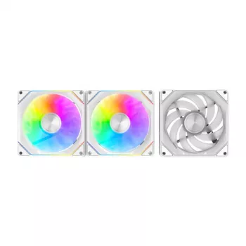 Behuizingsventilator Darkflash Gauss G24 3-in-1 wit 120 mm — set van 3, 120 mm