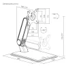 Touchscreen-standaard MACLEAN MC-989 voor touchdisplays, max. belasting 8 kg, vrijstaande houder