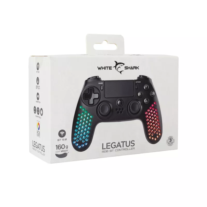 Bedrade USB-gamepad White Shark GPW-4009 — ergonomisch ontwerp, bedrade verbinding