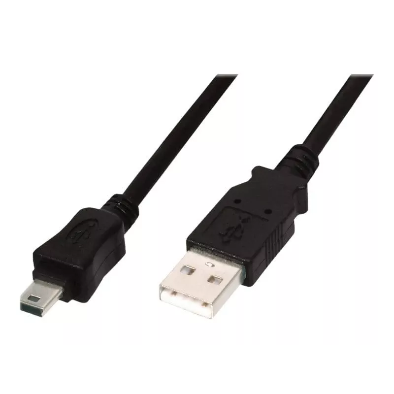 Verbindingskabel USB A / Mini-USB B M/M 1 m zwart