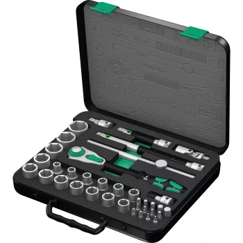 Dopsleutelset Wera 05003645001 37-delig zwart groen