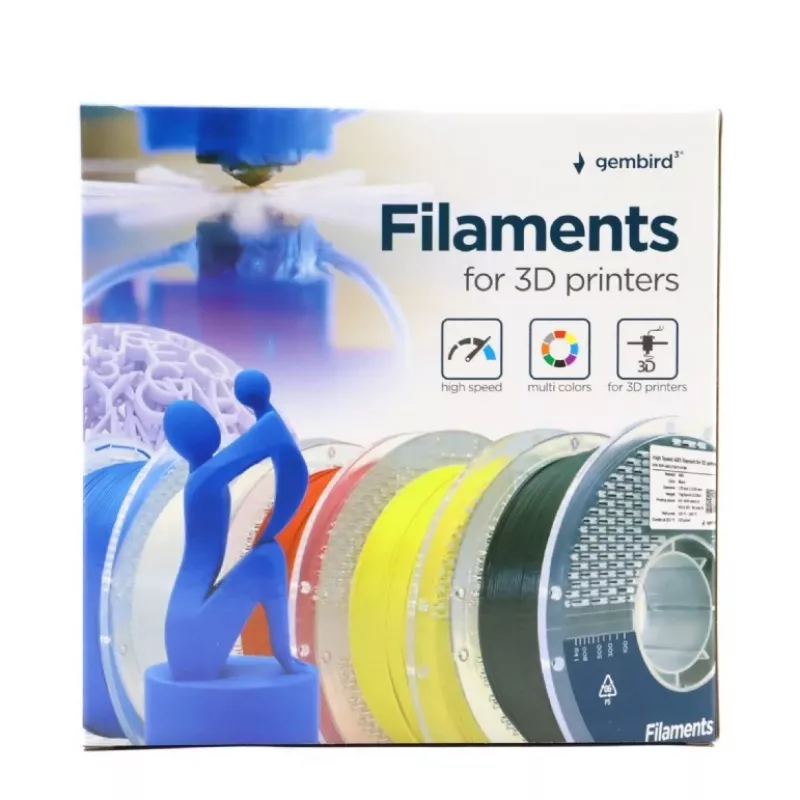 Gembird ABS High Speed filament, 1,75 mm, 1 kg, wit