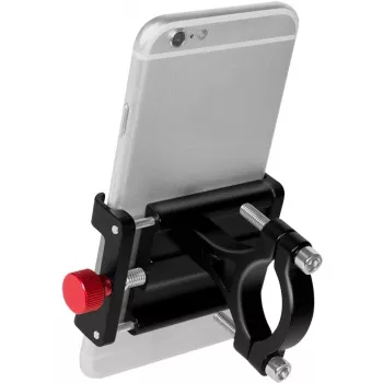 LogiLink fiets-smartphonehouder, vastgezet, zwart/rood hoogwaardige aluminiumlegering, geschikt voor mobiele apparaten - 1 stuk (AA0146)