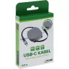 USB-C-kabel InLine 35850, 100W Power Delivery, 0,80 m, zwart/grijs