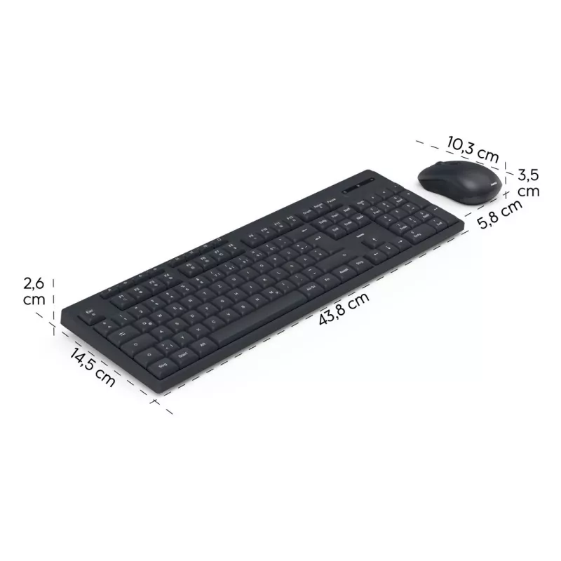 Toetsenbord- en muisset WKM-200 zwart