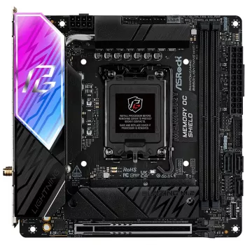 Moederbord ASROCK B860I Lightning WiFi — Intel B860, LGA 1851, Mini-ITX, DDR5, 2x DIMM, 4x M.2, 2.5Gb LAN, Wi‑Fi 6E, Bluetooth 5.3