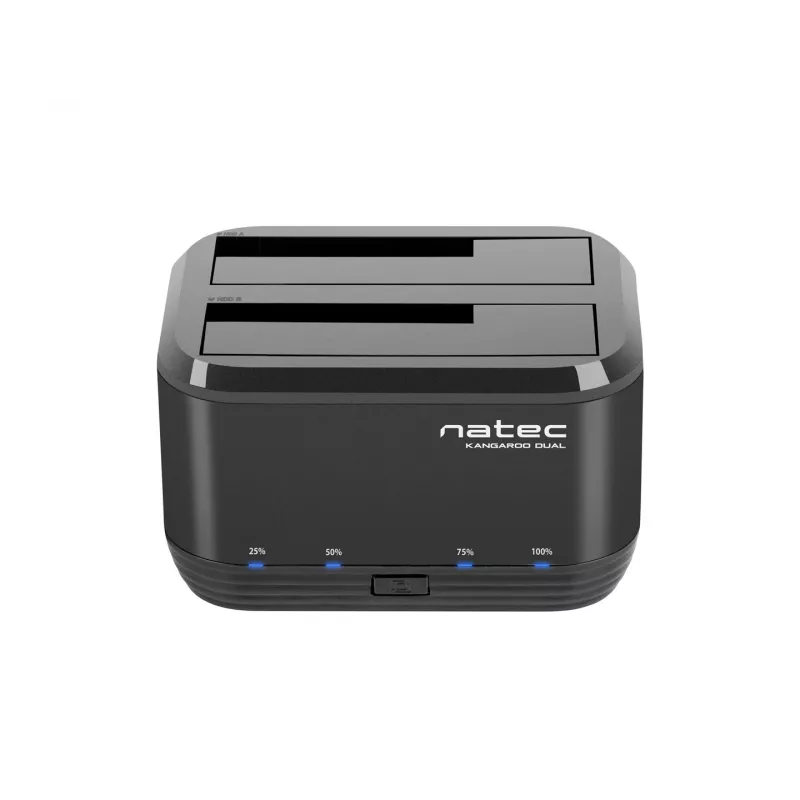 Harde-schijfdockingstation 2,5/3,5 USB 3.0 Natec Kangaroo Dual, kloonfunctie, voeding
