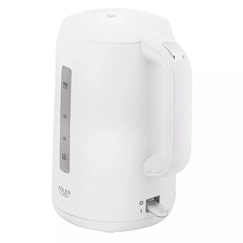 Adler waterkoker | AD 1386 | Elektrisch | 1850 W | 2,2 L | Kunststof | 360°-draaivoet | Wit