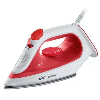 Braun SI 1019 RD stoomstrijkijzer antiaanbak-zoolplaat 1900 W rood