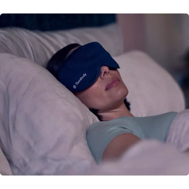 Therabody SleepMask massageapparaat face zwart, blauw
