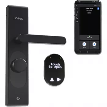Elektronisch deurslot Shelly LOQED – smart lock, zwarte uitvoering