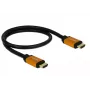 DeLOCK - HDMI-kabel - HDMI (M) naar HDMI (M) - 50 cm - drievoudige isolatie - zwart, goud - 8K-ondersteuning