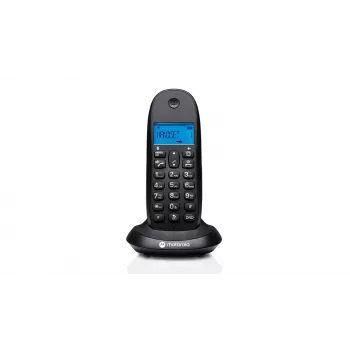 Draadloze telefoon Motorola C1001CB zwart — DECT-handset met 1,6-inch display