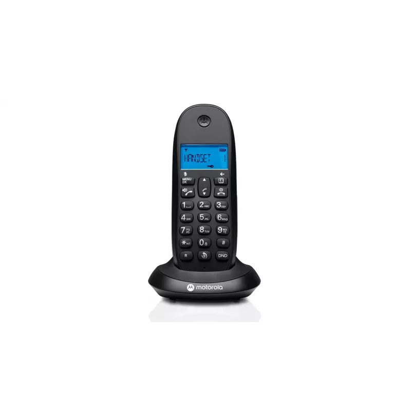 Motorola C1001CB+ draadloze DECT-telefoon met oproepblokkering, nummerweergave, handsfree bellen, zwart