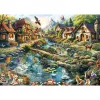 Puzzel 1000 stukjes, Schmidt Spiele dorp aan de bosrand, landschapsillustratie