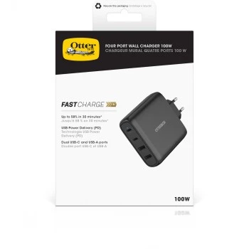 Wandlader OTTERBOX 78-81343 100W GaN met 2× USB-C en 2× USB-A aansluitingen