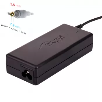 Akyga AK-ND-18 notebookvoeding voor Lenovo, 90 W, 20 V / 4,5 A, 7,9 x 5,5 mm met pin