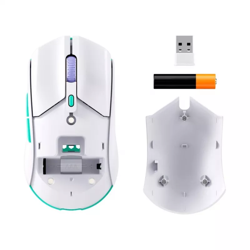 HyperX Pulsefire Haste 2 Core Wls - gaming-muis (wht/grn/pur)