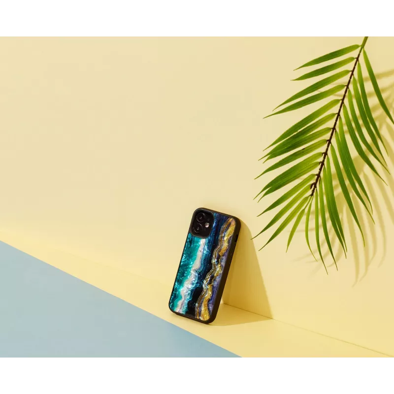iKins hoesje voor Apple iPhone 12 mini — paars agaatpatroon