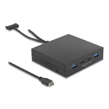 DeLOCK 3,5 inch USB 3.2 Gen 2 frontpaneel 2 x USB Type-C 2 x USB Type-A