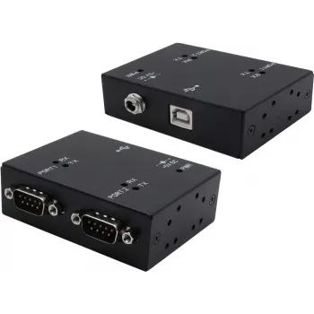 Seriële adapterkabel Exsys USB 2.0 naar 2-poorts RS-232 EX-13072HM metalen behuizing