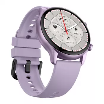 Smartwatch Zeblaze Btalk 3 Plus – 1,39 inch (3,53 cm) IPS 360×360 px, touchscreen, siliconen band, paars
