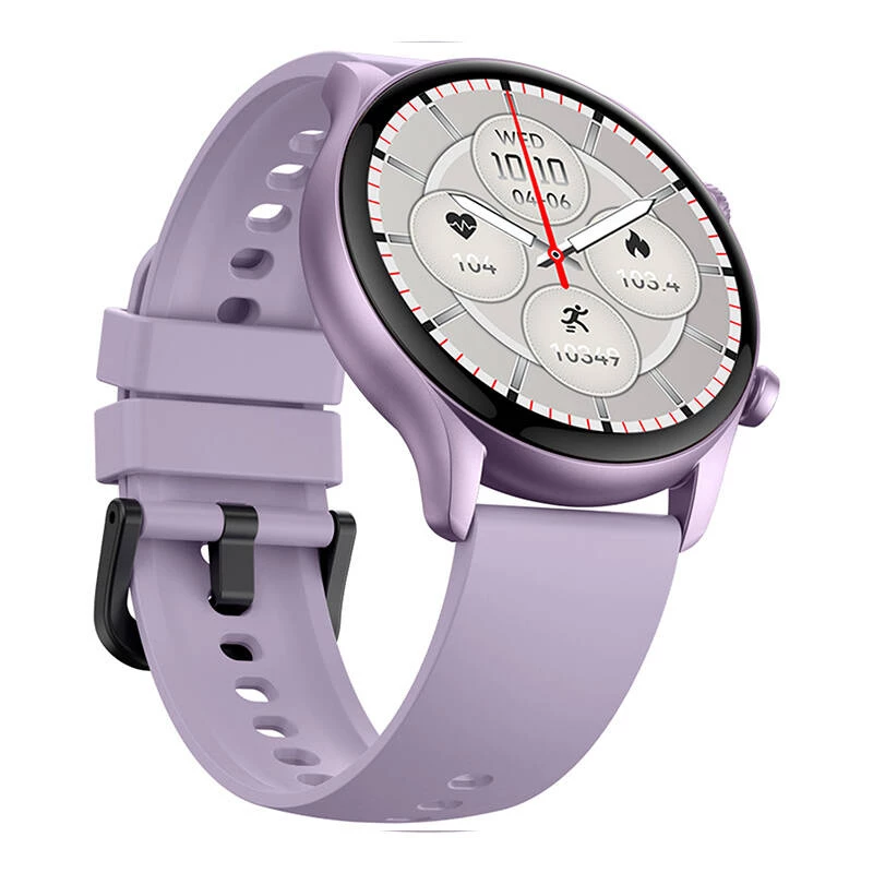 Smartwatch Zeblaze Btalk 3 Plus – 1,39 inch (3,53 cm) IPS 360×360 px, touchscreen, siliconen band, paars