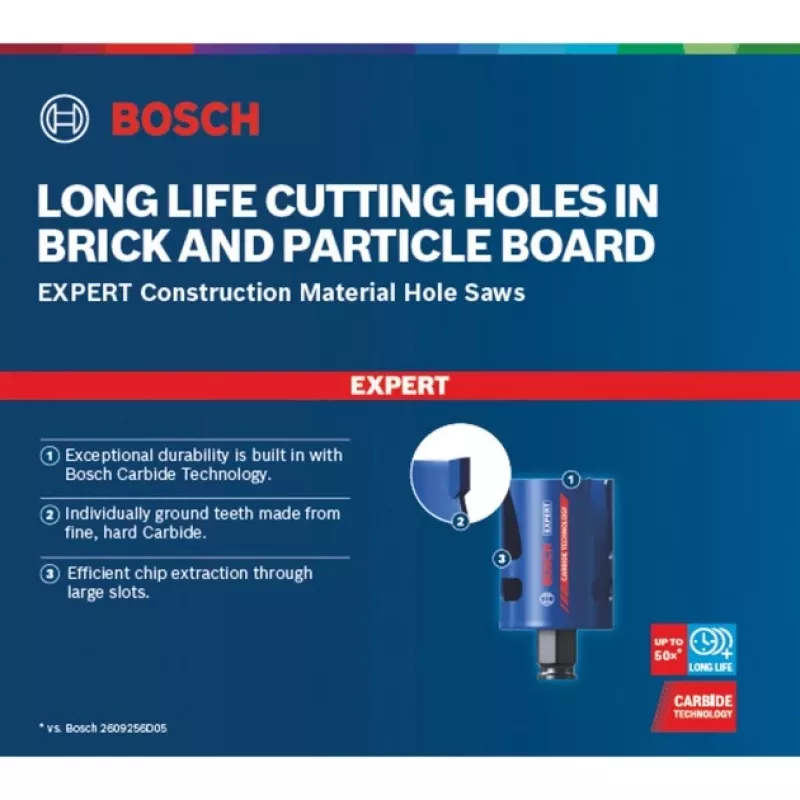 Bosch 2 608 900 490 Expert Construction Material gatenzagenset, 10-delig, 20–64 mm