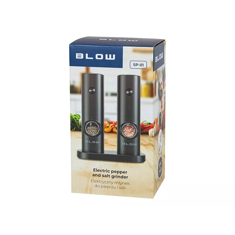 Elektrische zout- en pepermolen met venster BLOW SP-01
